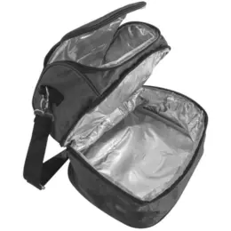 Double 6-Can Lunch Cooler Grey Open